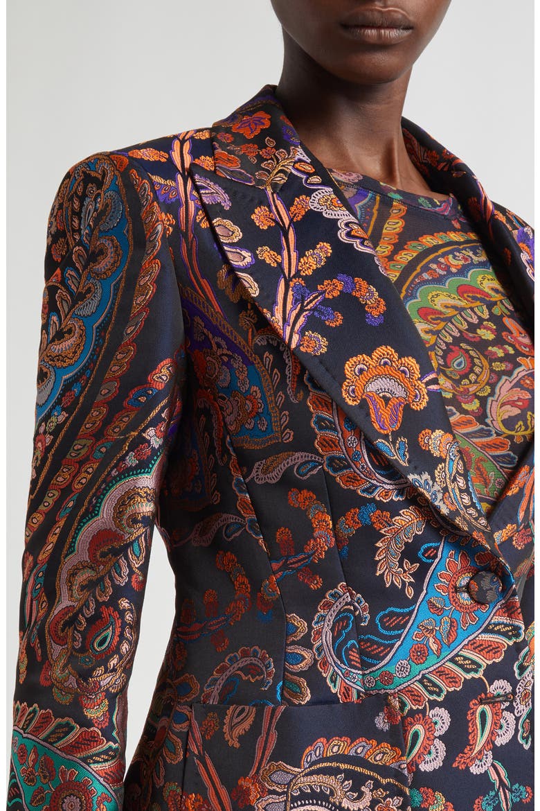 Paisley Brocade Jacket, Alternate, color, MULTICOLOUR ON BLUE BASE