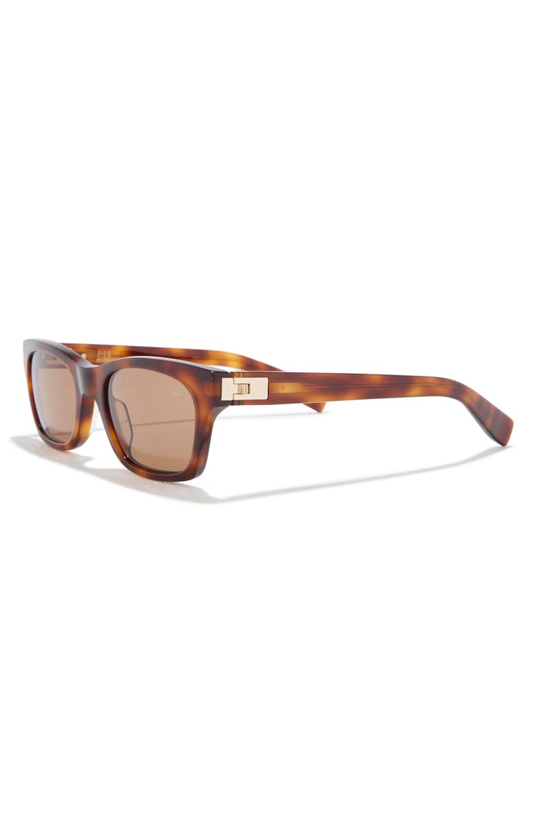 Dunhill 53mm Rectangular Sunglasses, Alternate, color, Havana Havana Brown