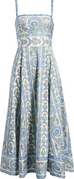 Hill House Home The Margot Stripe Fit & Flare Midi Dress