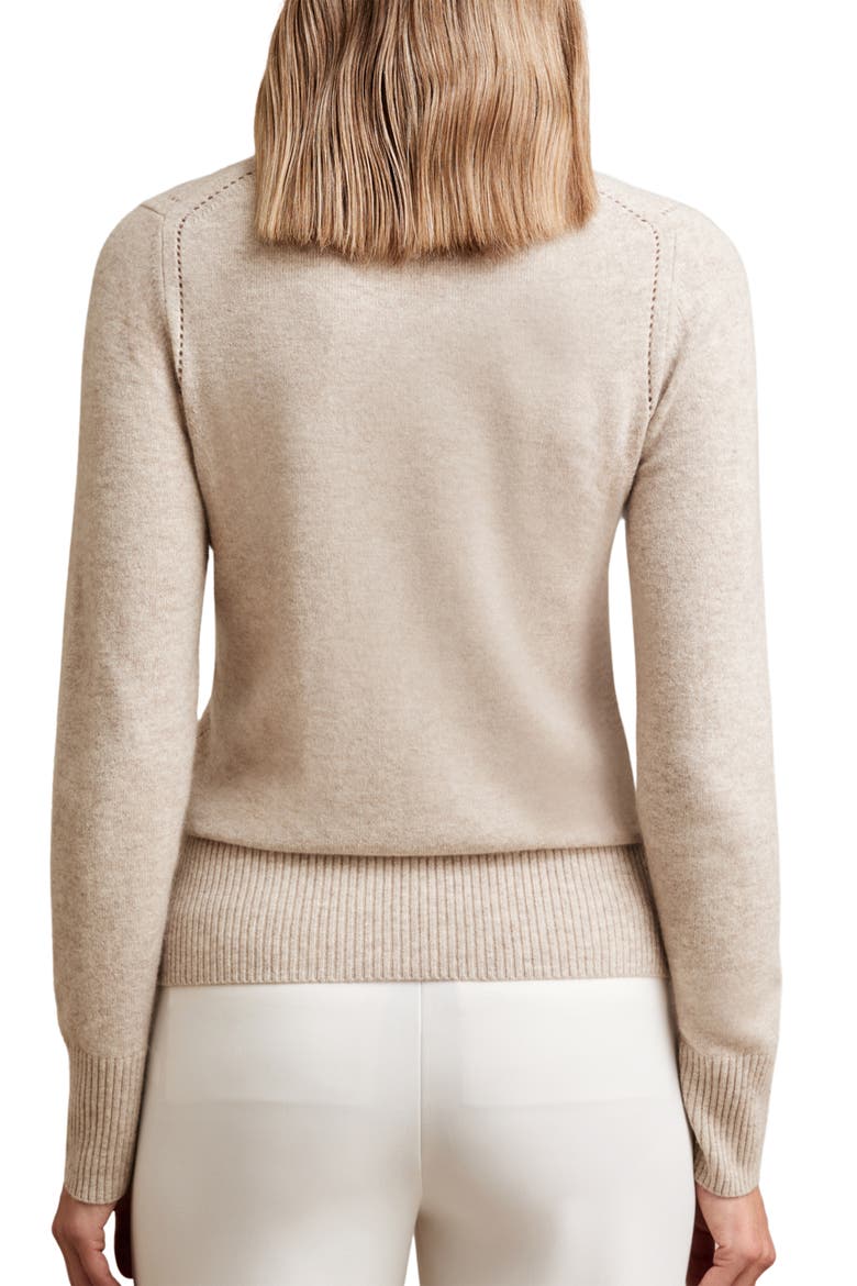 Anya Pointelle Accent Crewneck Sweater, Alternate, color, OATMEAL NEUTRAL