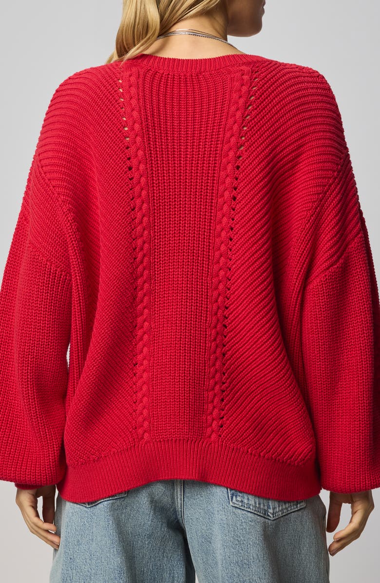 Splendid Vienna Cotton Sweater, Alternate, color, Rouge Red