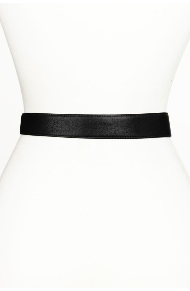 Raina Belts Sheila Knot Leather Belt, Alternate, color, Black