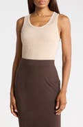 Vince Beachy Linen Open Stitch Tank
