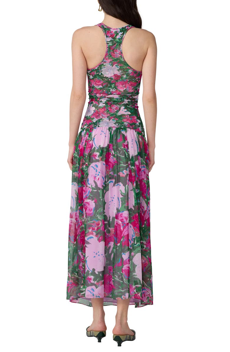 Diane von Furstenberg Lorna Floral Ruched Midi Dress, Alternate, color, Provence Gossip Pink