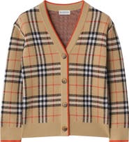 Burberry Check Wool Cardigan