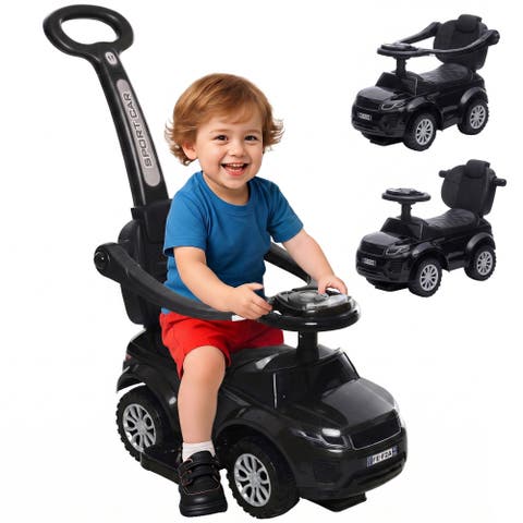 3-in-1 Kids Push Car with Horn, Music, Light