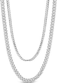 Sterling Forever 14K Gold Plated Everyday Layered Curb Chain Necklace