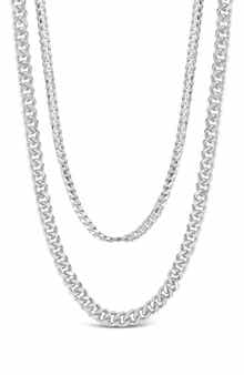 Sterling Forever 14K Gold Plated Everyday Layered Curb Chain Necklace