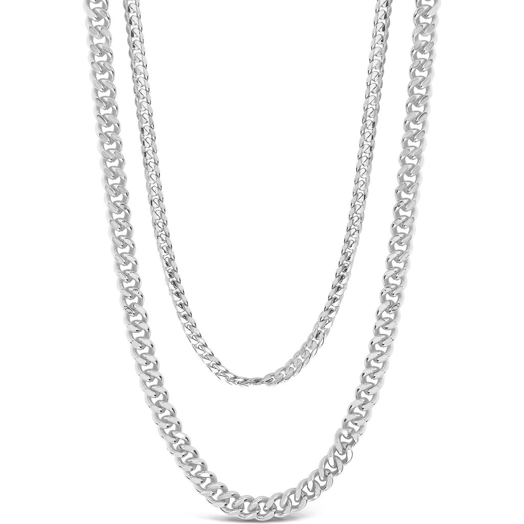 Sterling Forever 14k Gold Plated Everyday Layered Curb Chain Necklace In Metallic