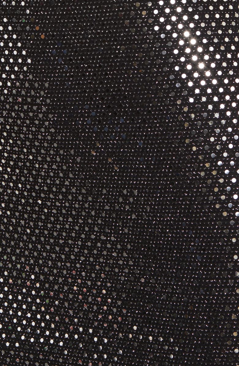 NIKKI LUND Embellished Long Sleeve Minidress, Alternate, color, Silver