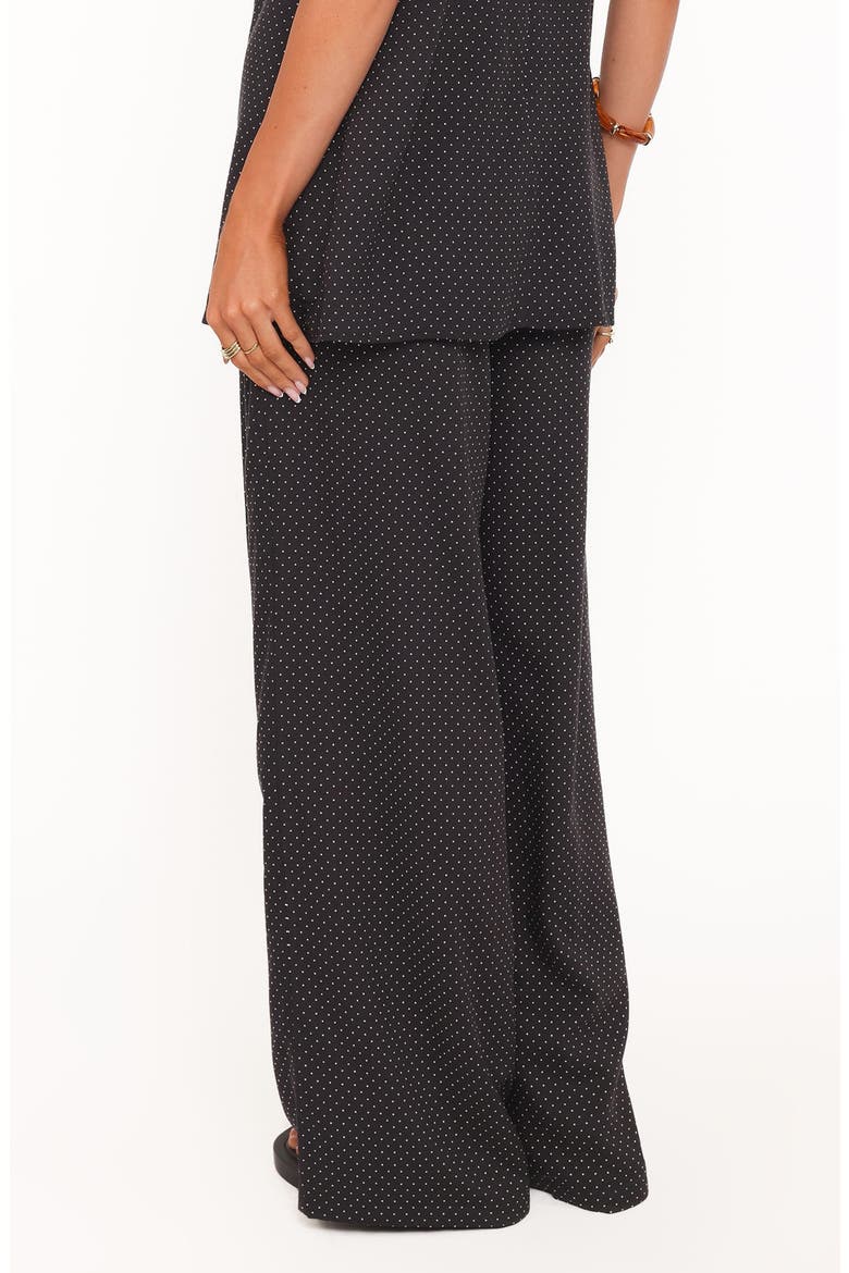 Lexi Elastic Waist Wide Leg Pants, Alternate, color, BLACK POLKADOT