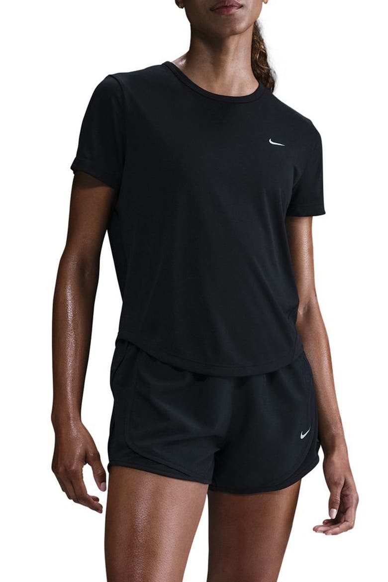 Tempo Dri-FIT Short Sleeve Running Top, Main, color, BLACK/ REFLECTIVE SILV
