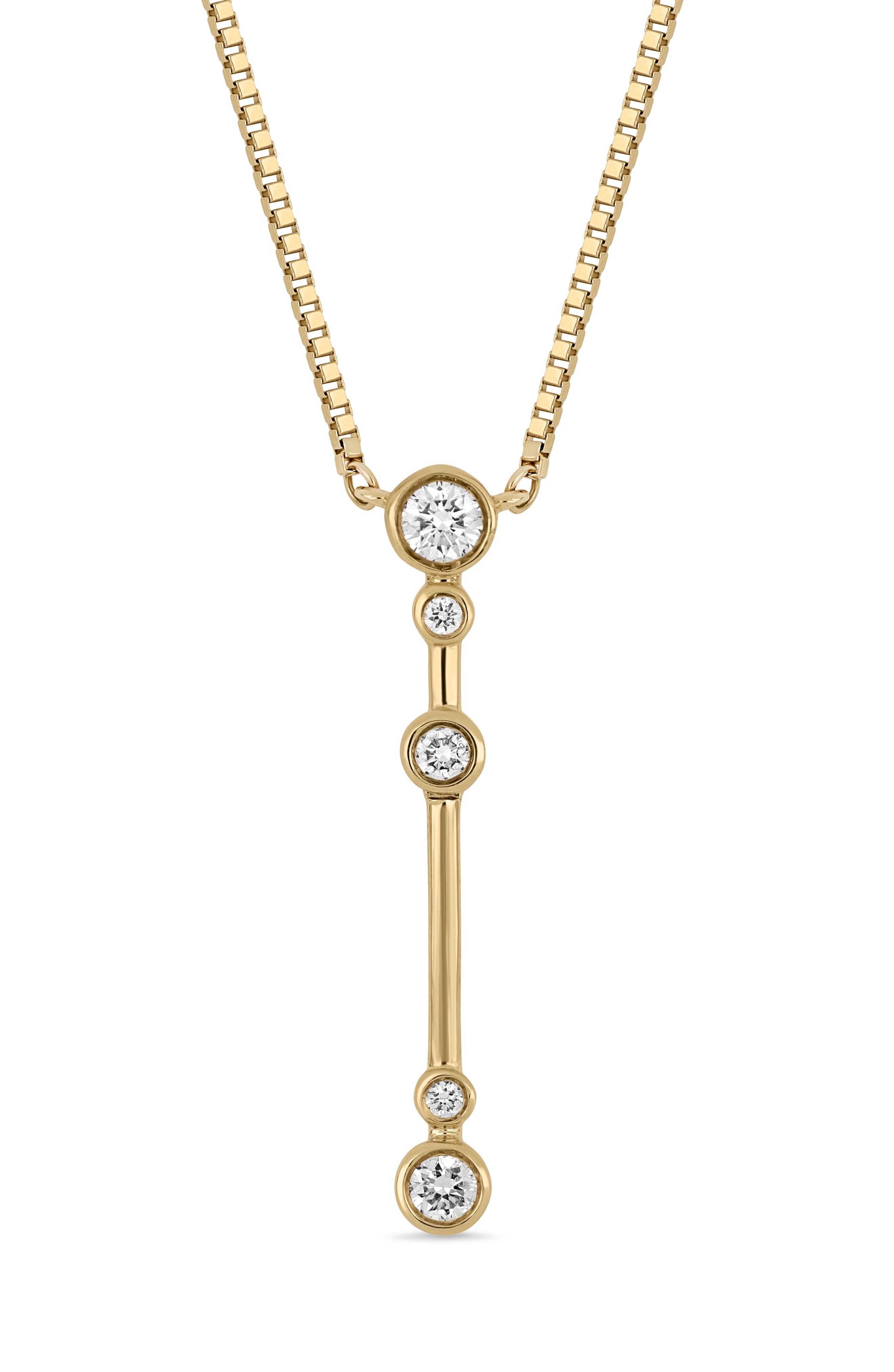 Monaco 18k Gold Diamond Pendant Necklace