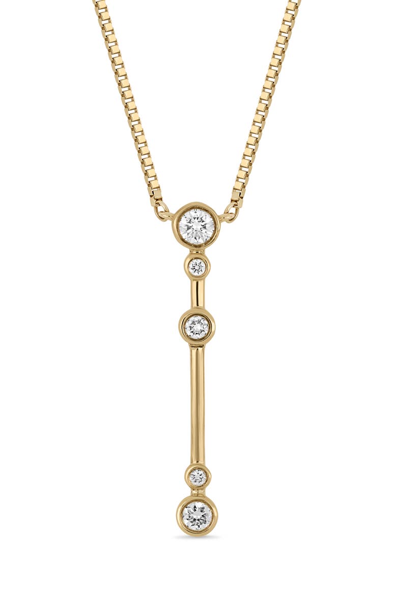 Monaco 18k Gold Diamond Pendant Necklace, Main, color, 18KY