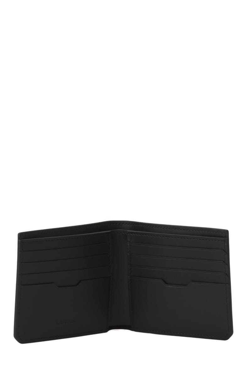 Lanvin Compagnon Leather Wallet, Alternate, color, Black