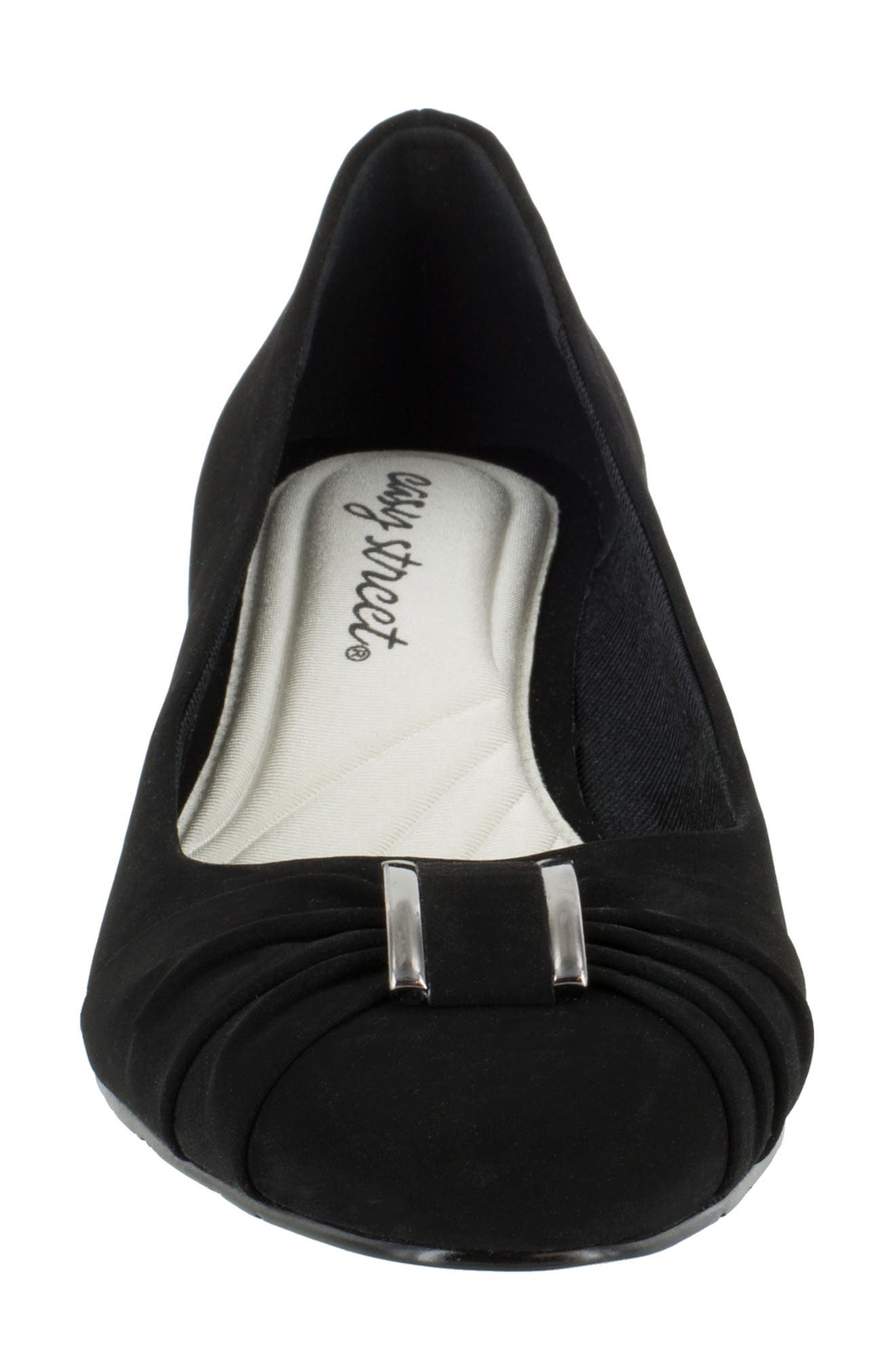 EASY STREET Eloise Ruched Block Heel Pump - Multiple Widths Available, Alternate, color, Black Lamy