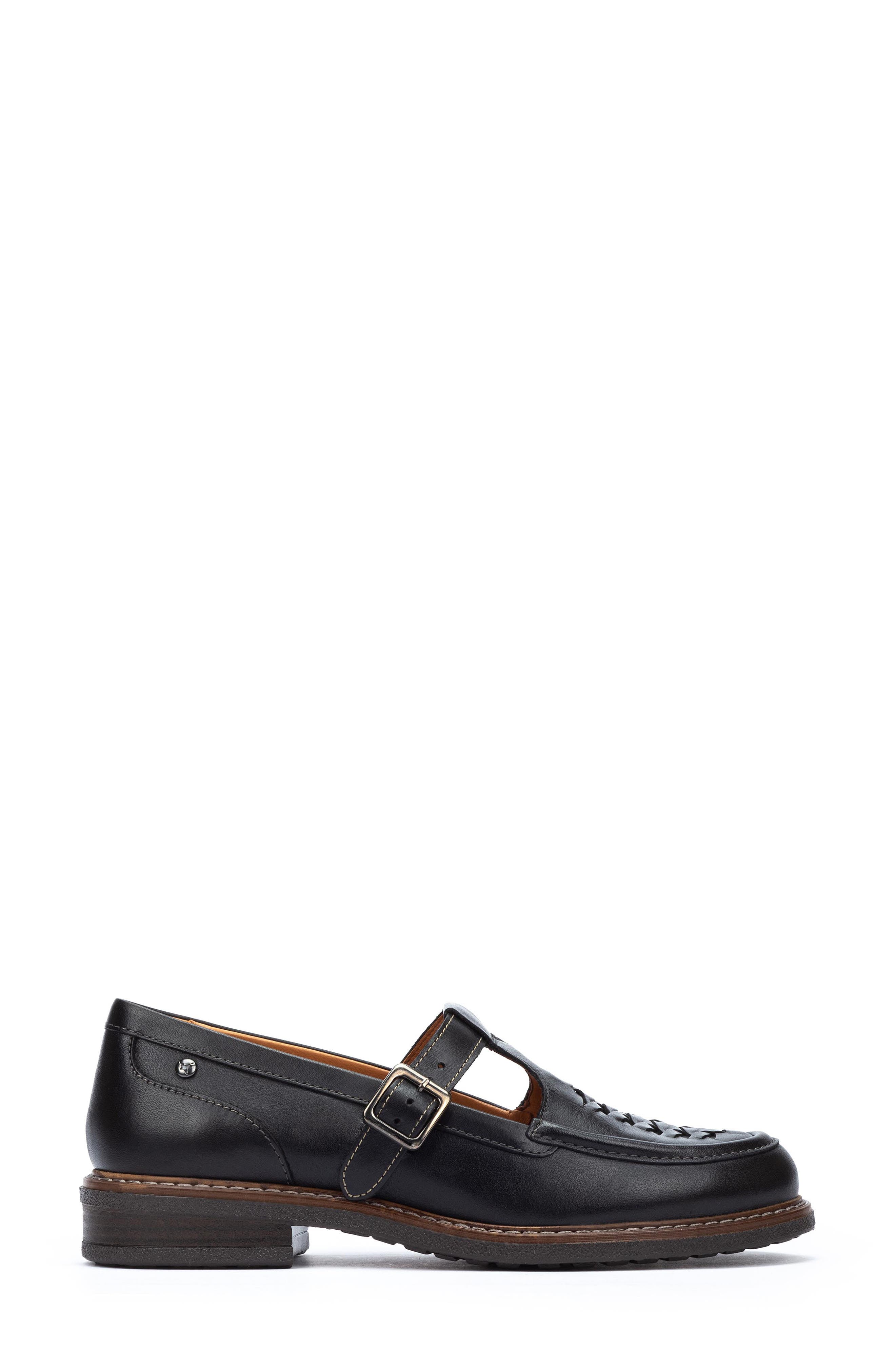 PIKOLINOS Aldaya Buckle Strap Loafer, Alternate, color, Black