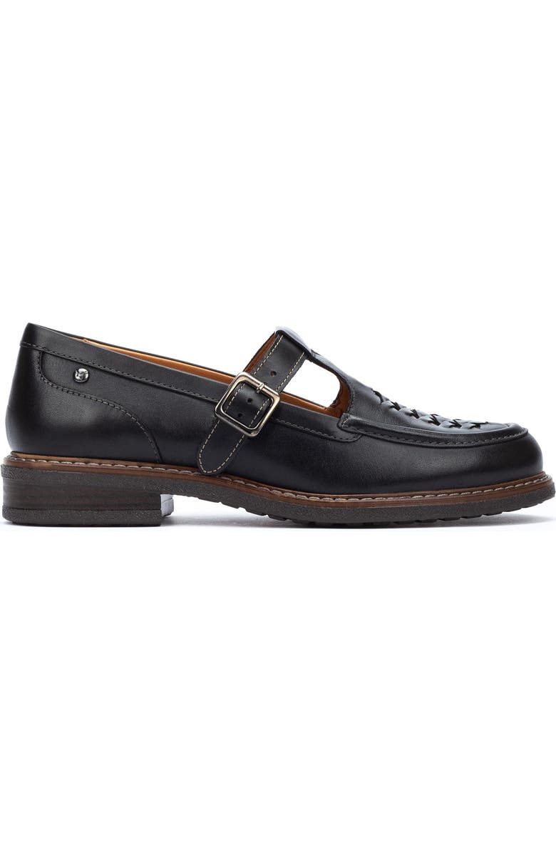 PIKOLINOS Aldaya Buckle Strap Loafer, Alternate, color, Black