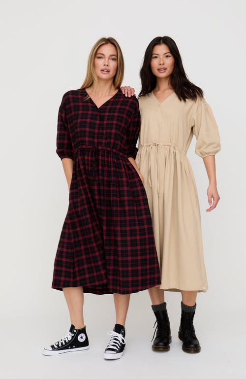 Turtledove London Organic Cotton Belle Dress In Red