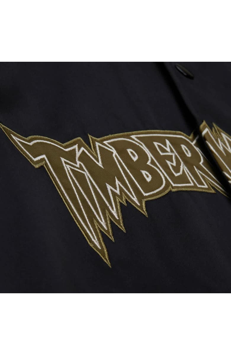 Mitchell 
Ness Men
s Mitchell 
Ness Olive/Black Minnesota Timberwolves Clutch Satin Raglan Full-Snap Jacket, Alternate, color, Olive