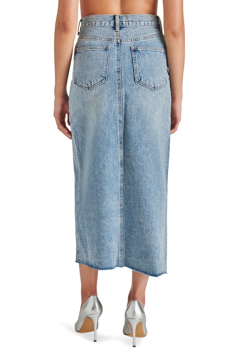 Avani Front Slit Denim Skirt, Alternate, color, LIGHT BLUE