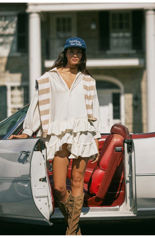 Free People Wtf Into The Pullover Sweater In Ivory Combo In Ivory Combo