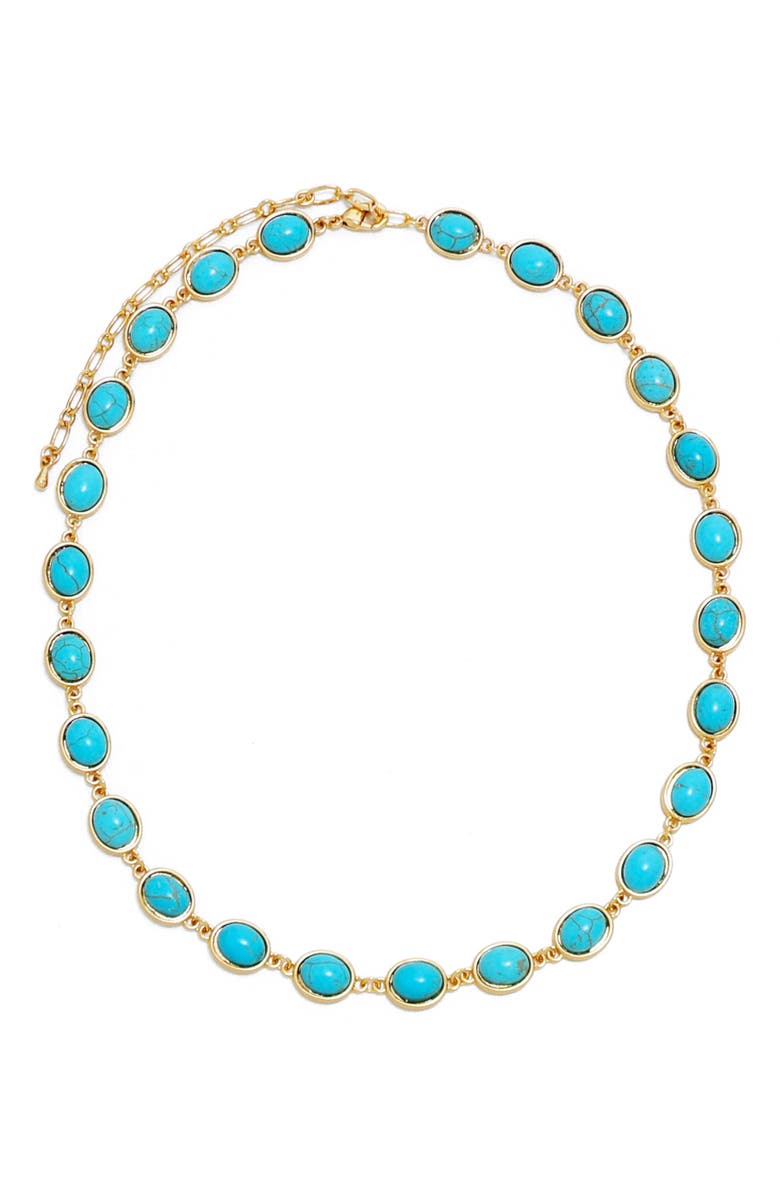 Petit Moments Bari Necklace, Main, color, Gold/ Turquoise