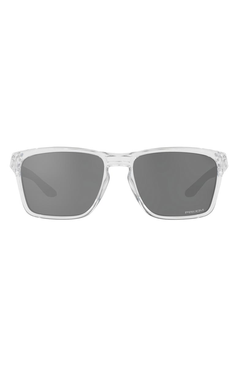 Oakley Sylas 57mm Prizm<sup>™</sup> Rectangular Sunglasses, Main, color, Clear