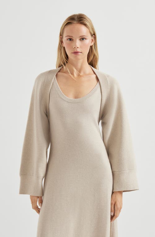 Brunello Cucinelli Cashmere Shrug Cardigan In Neutral