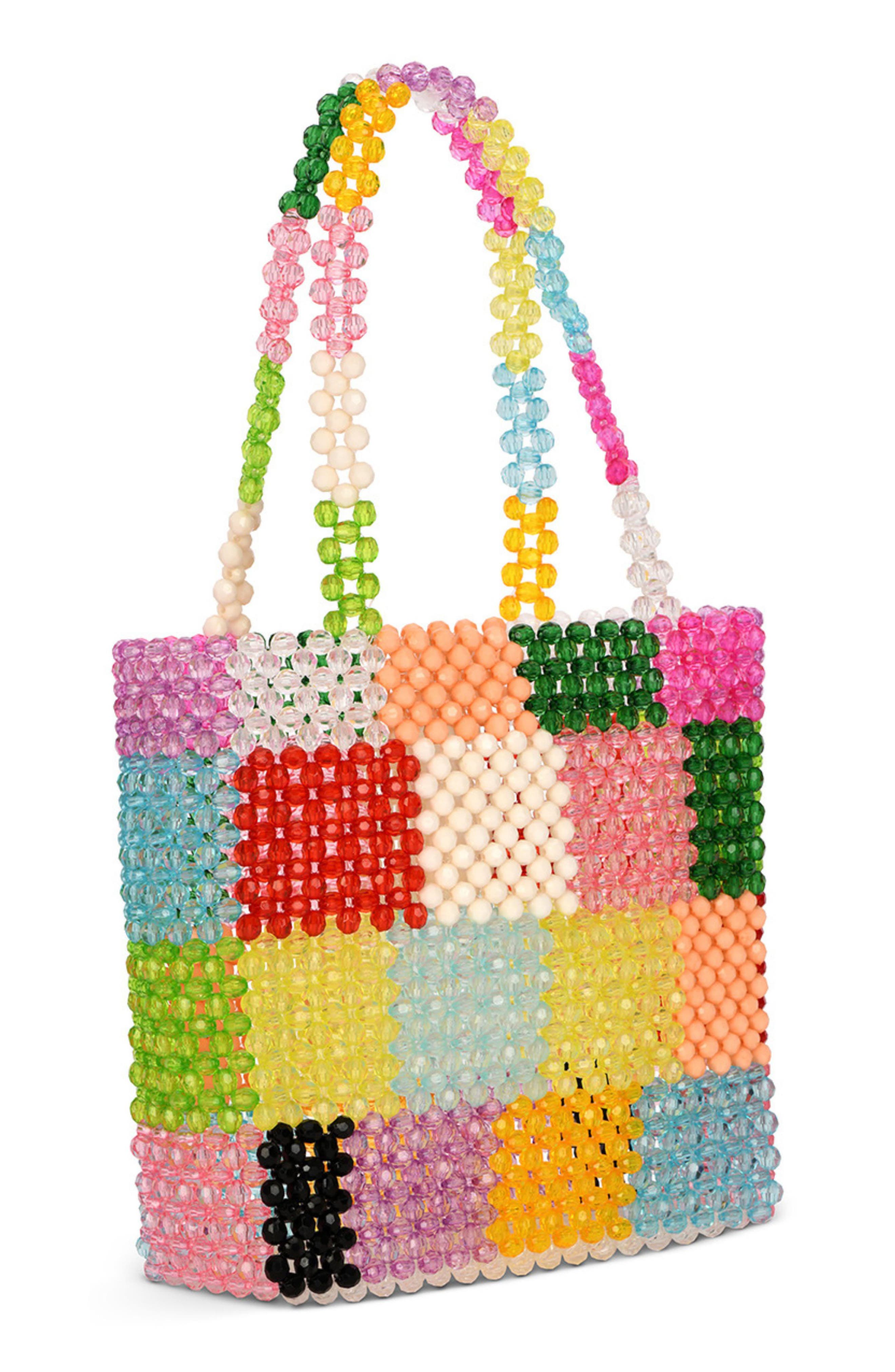 Iscream Kids
 Colorblock Bead Tote, Alternate, color, Multi