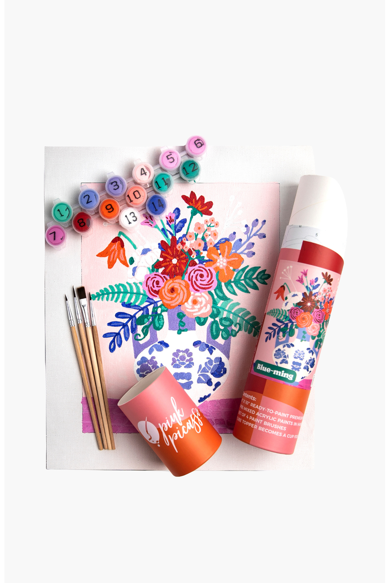 Blue-Ming Paint by Numbers Kit, Main, color, Multicolor