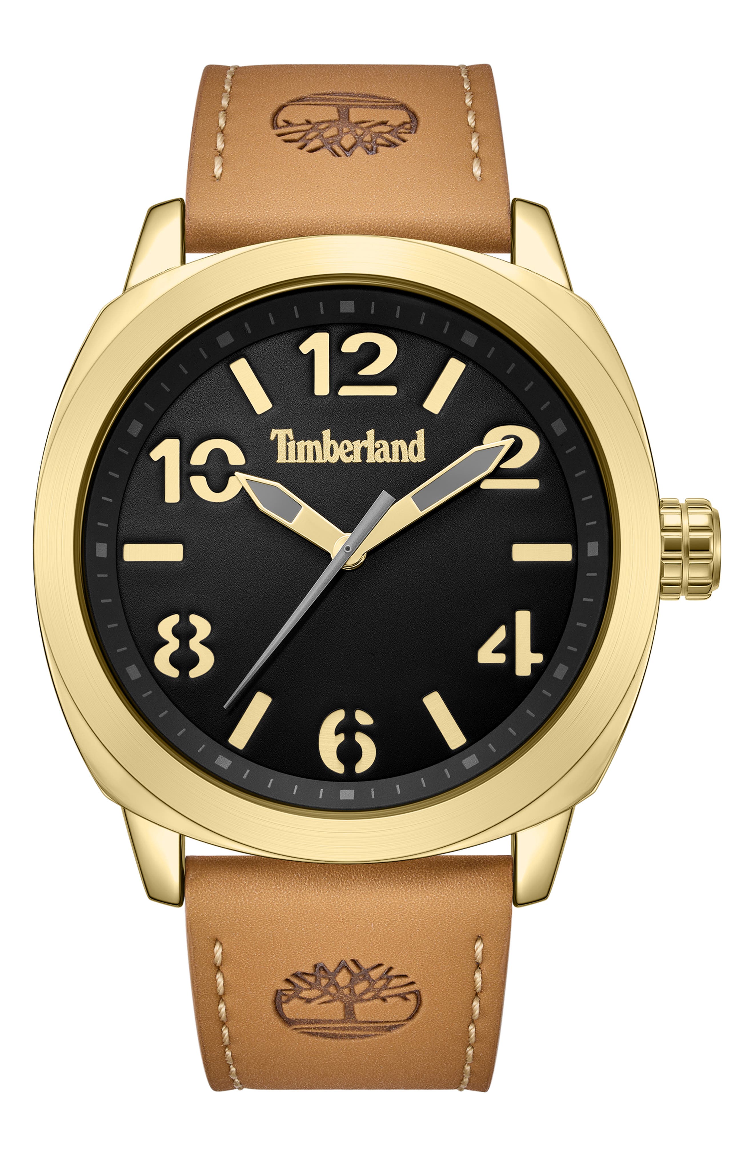 Timberland Classic Quartz Leather Strap Watch, 46mm