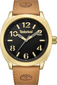 Timberland Classic Quartz Leather Strap Watch, 46mm