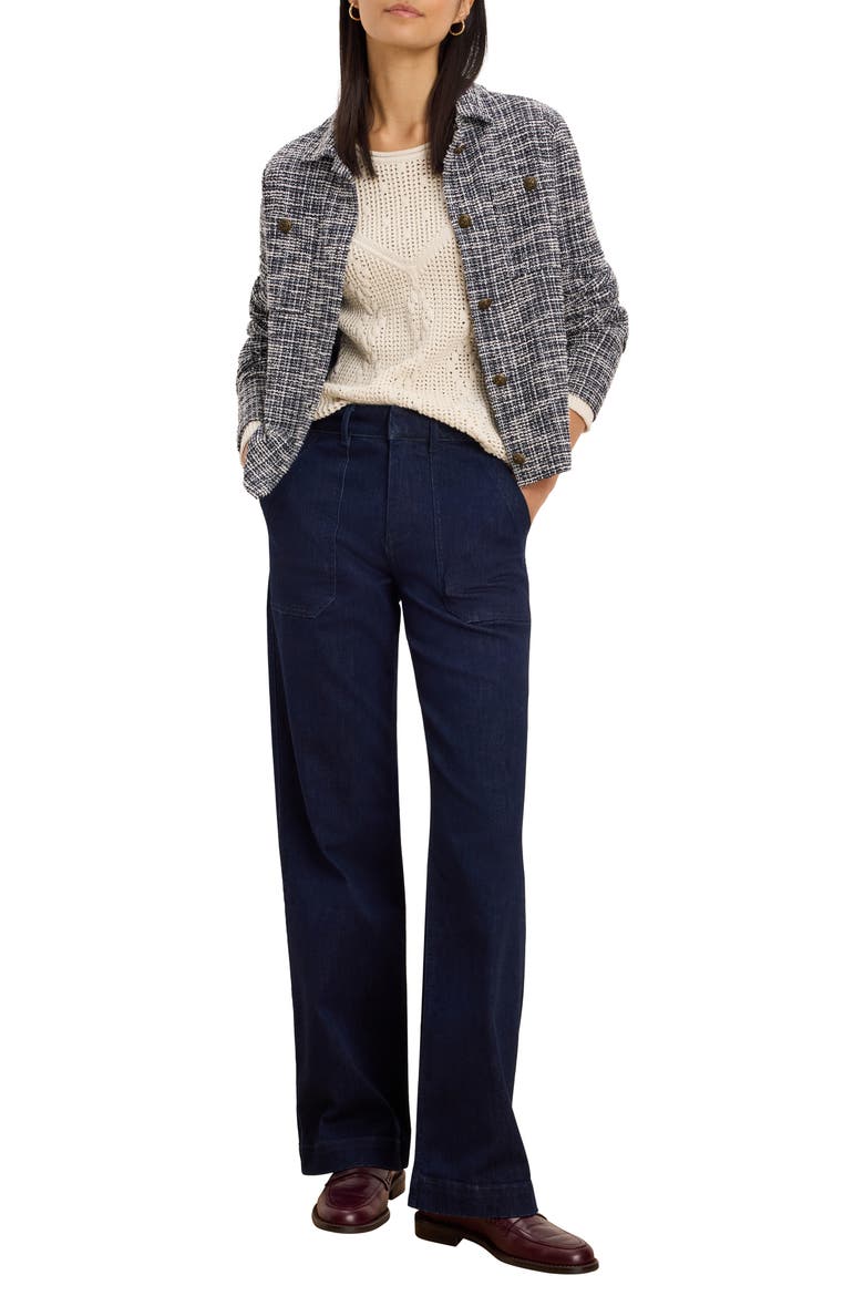 Nightfall Metallic Crop Tweed Jacket, Alternate, color, INDIGO MIX