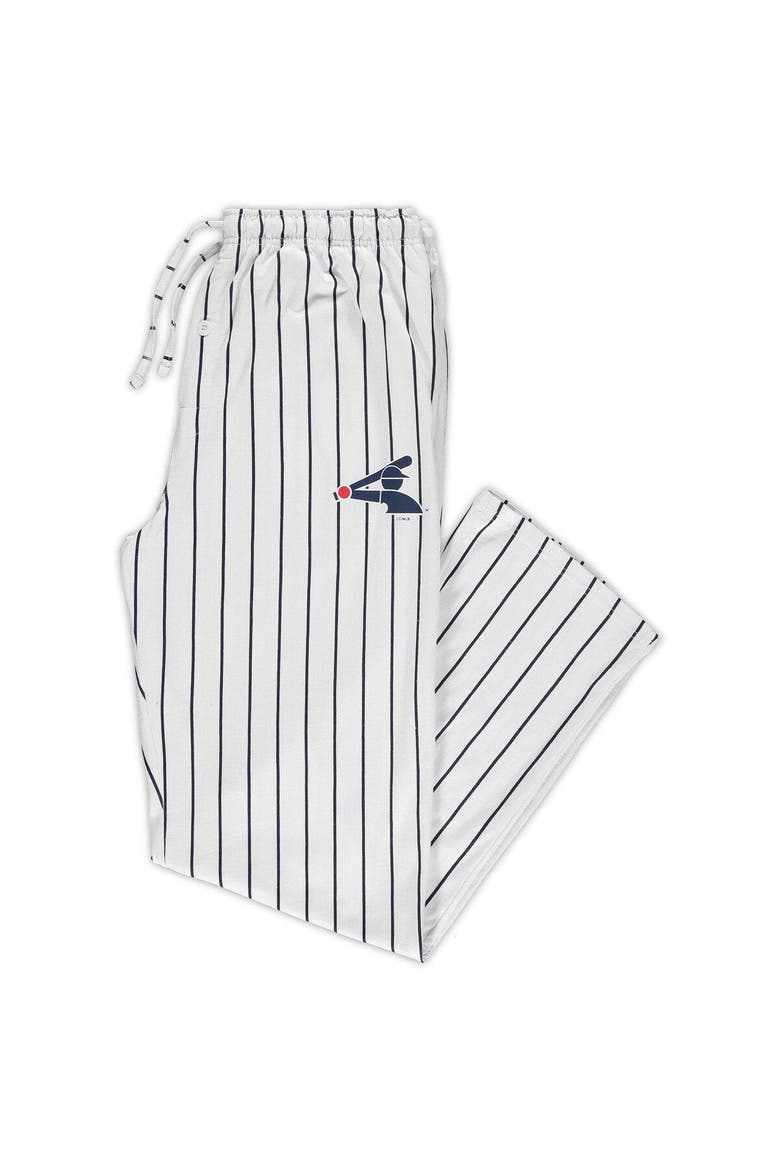 Men's Concepts Sport White/Black Chicago White Sox Big & Tall Pinstripe Sleep Pants, Main, color, White
