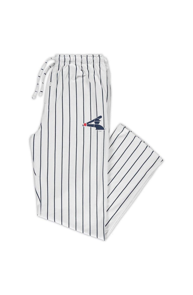 CONCEPTS SPORT Men's Concepts Sport White/Black Chicago White Sox Big & Tall Pinstripe Sleep Pants, Main, color, White