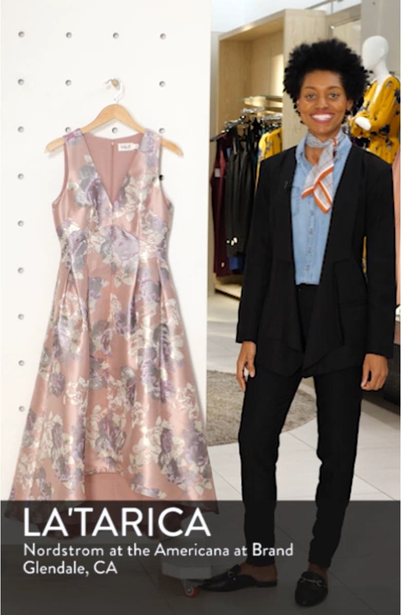 Floral Jacquard High/Low Ballgown, sales video thumbnail