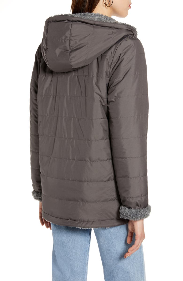 Halogen<sup>®</sup> Reversible Faux Fur Hooded Coat, Alternate, color,