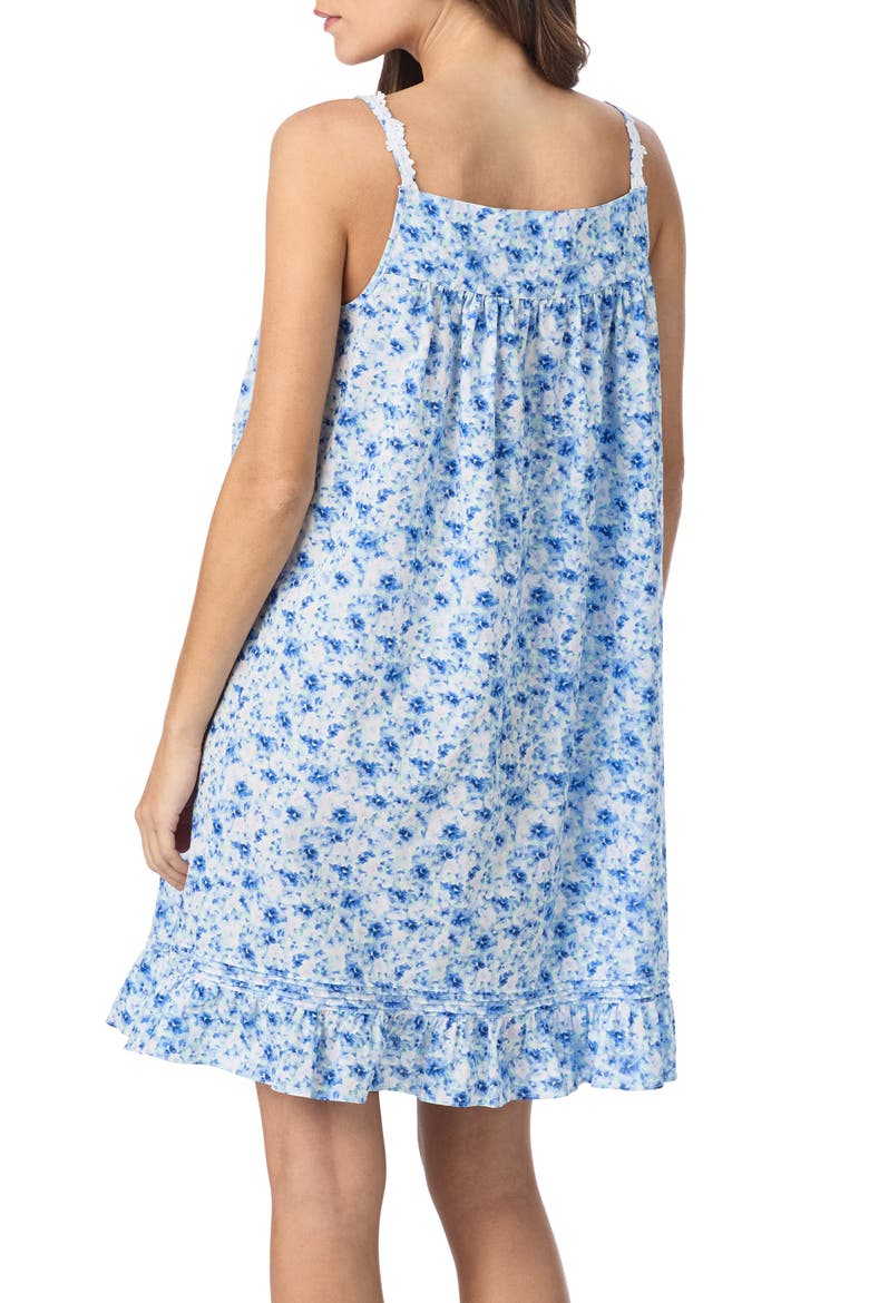 Floral Sleeveless Cotton Chemise, Alternate, color, PINK/ LILAC