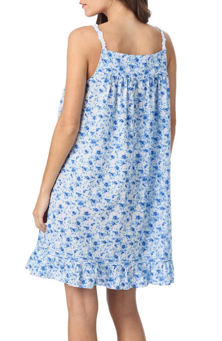 Eileen West Floral Sleeveless Cotton Chemise, Alternate, color, Pink/ Lilac