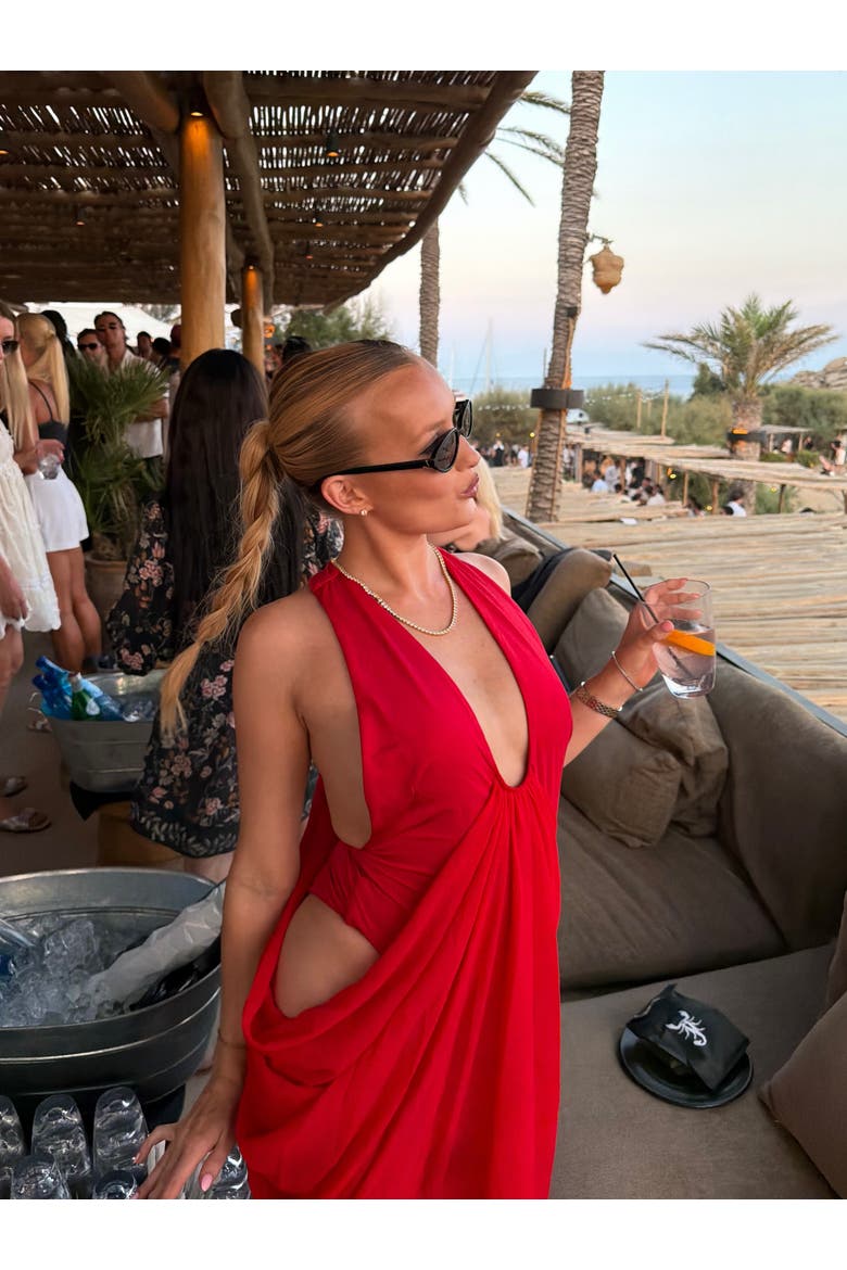 Mina Maxi Dress, Alternate, color, Imperial Red
