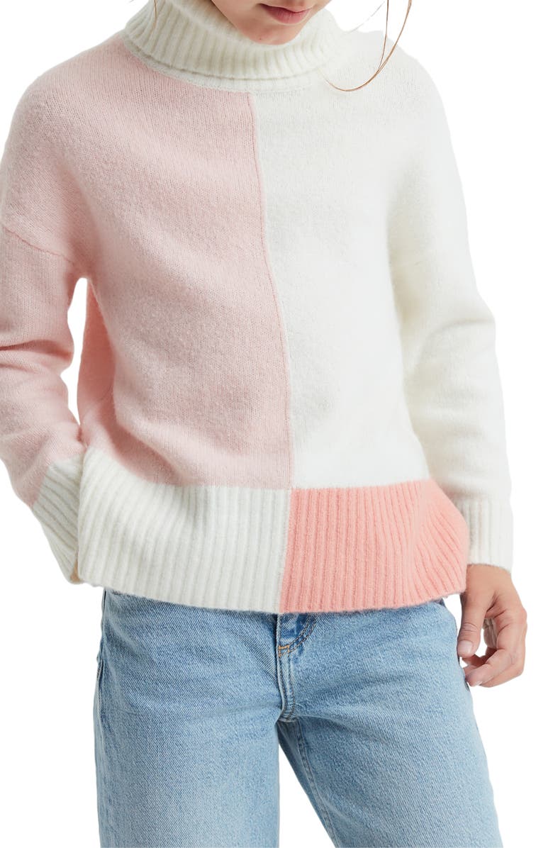 Reiss Kids
 Gio Sr. Colorblock Turtleneck Sweater, Alternate, color, 