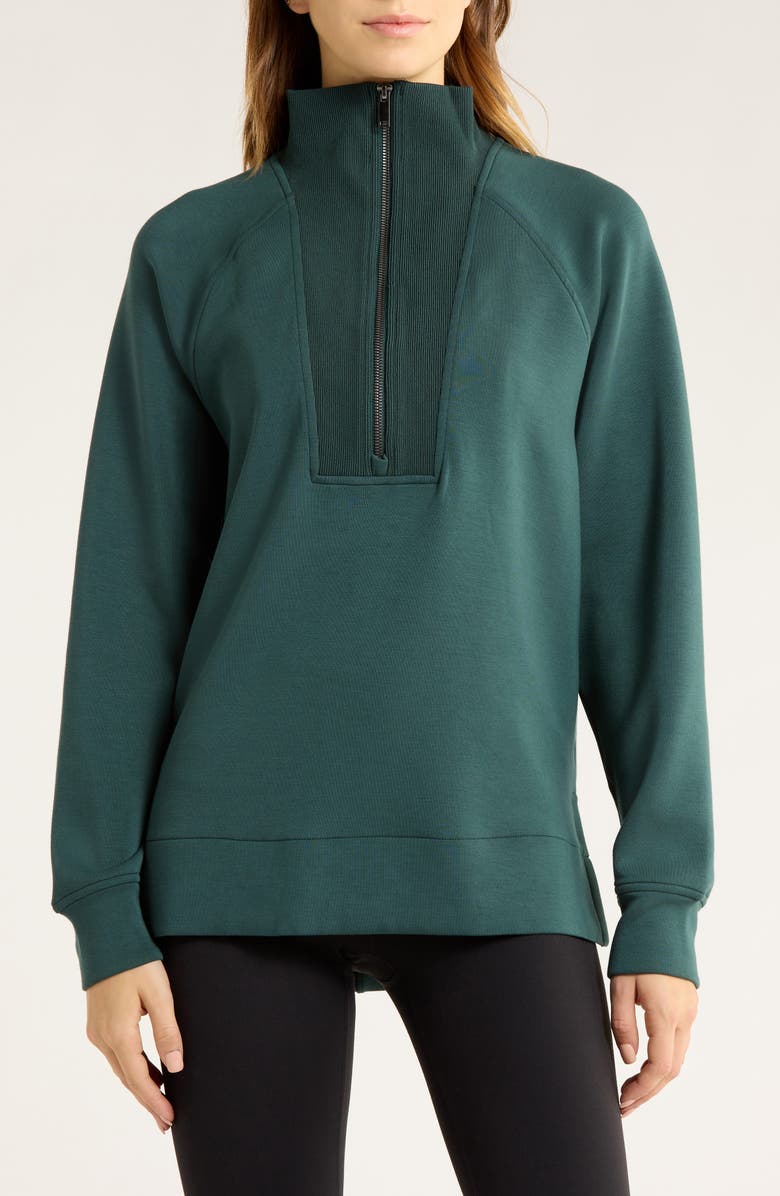 SPANX<sup>®</sup> AirEssentials Half Zip Tunic, Alternate, color, Meridian