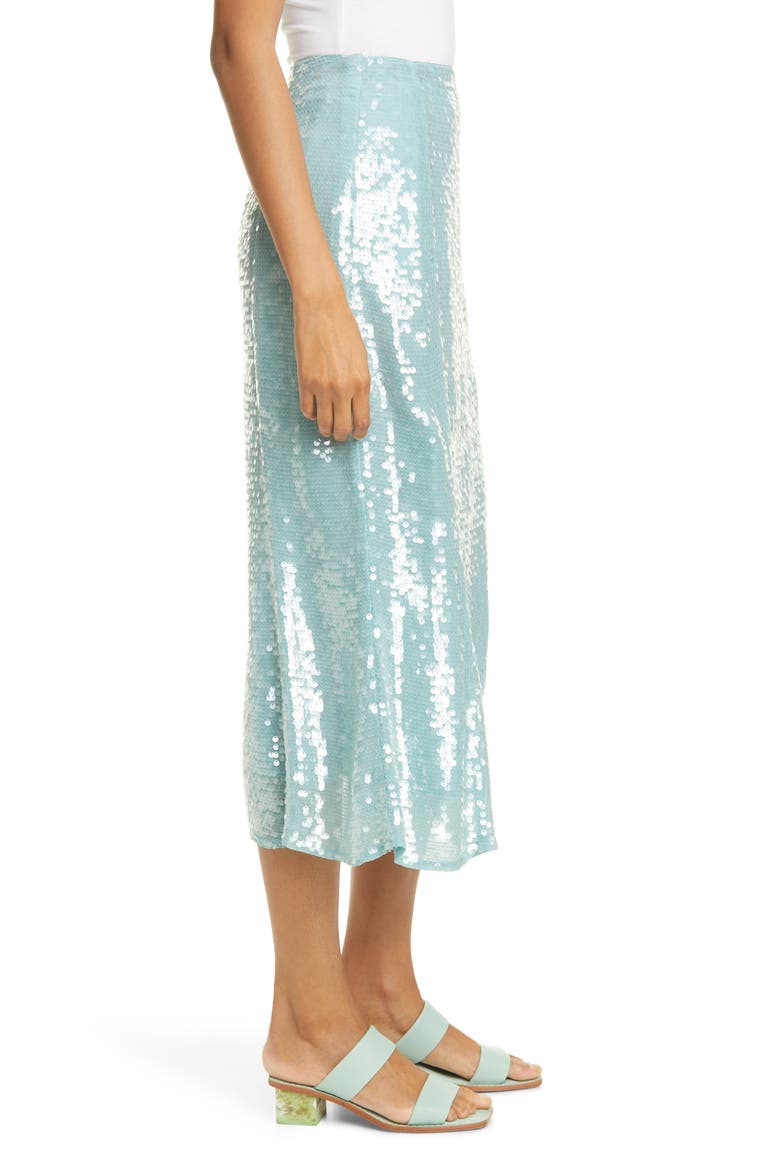 Abigail Sequin Midi Skirt, Alternate, color, SEAGLASS