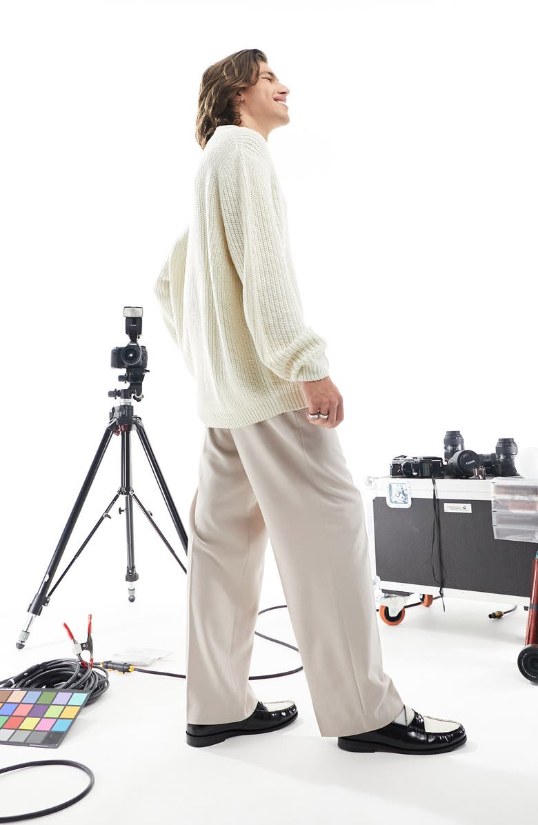 ASOS DESIGN Smart Wide Leg Trousers, Alternate, color,