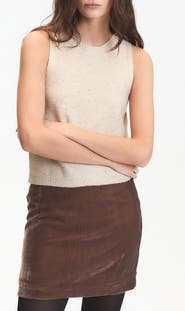 DELUC Angel Sequin Accent Sleeveless Sweater
