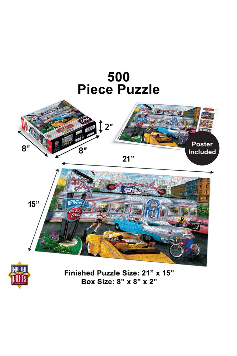 Rock & Rolla Diner 500 Piece Puzzle, Alternate, color, Multicolor