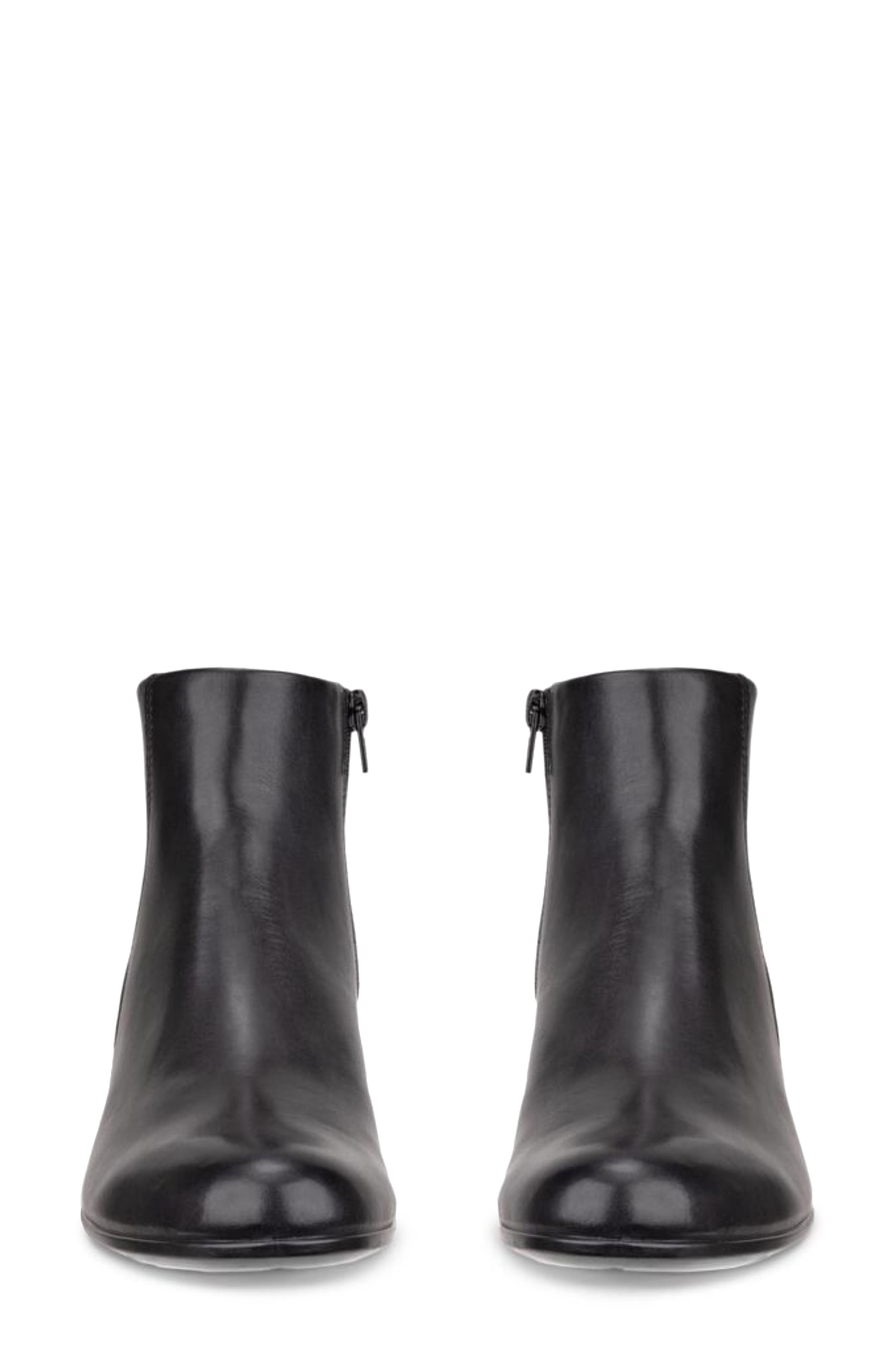 ECCO Shape Low Zip Bootie, Alternate, color, Black
