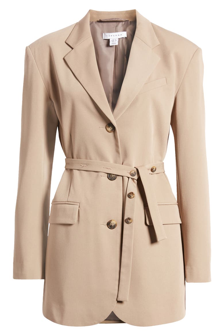 Belted Blazer, Alternate, color, TAN