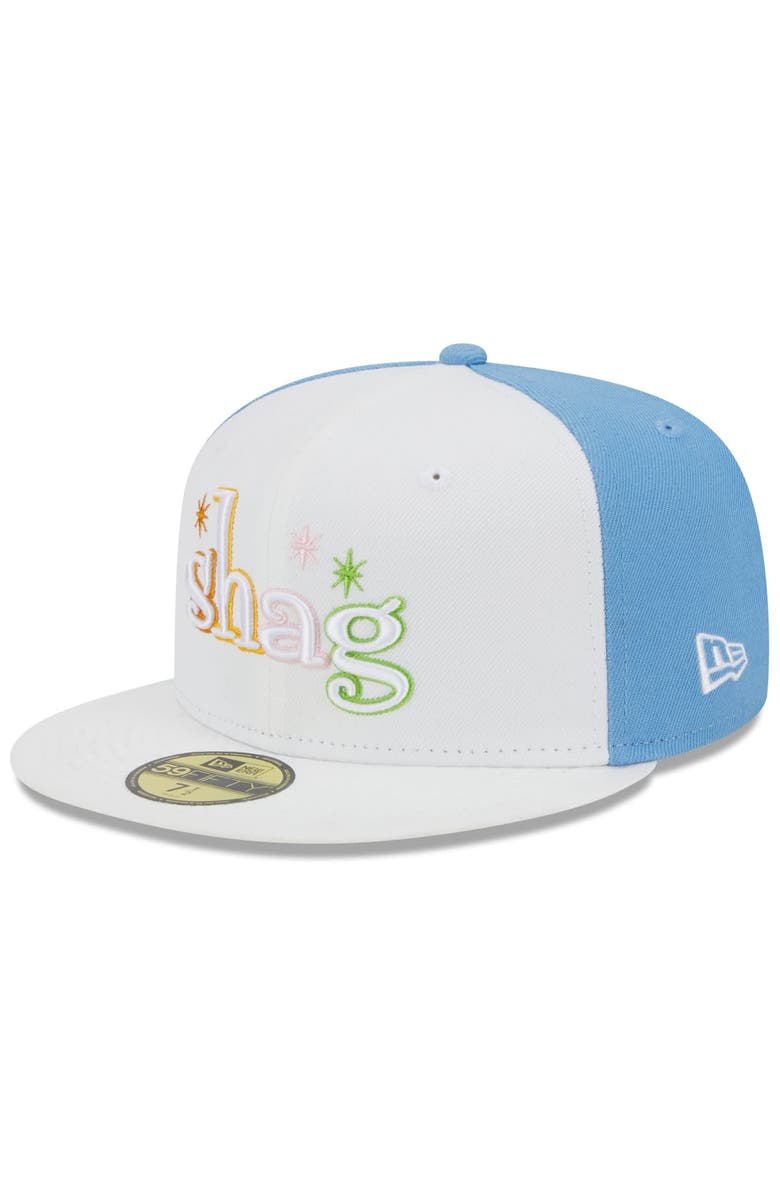 New Era Men's New Era White Winston-Salem Dash Theme Nights Shags 59FIFTY Fitted Hat, Alternate, color, White